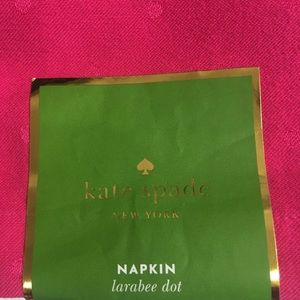 Kate Spade Cloth Napkin Set of 4 Pink Poka Dots